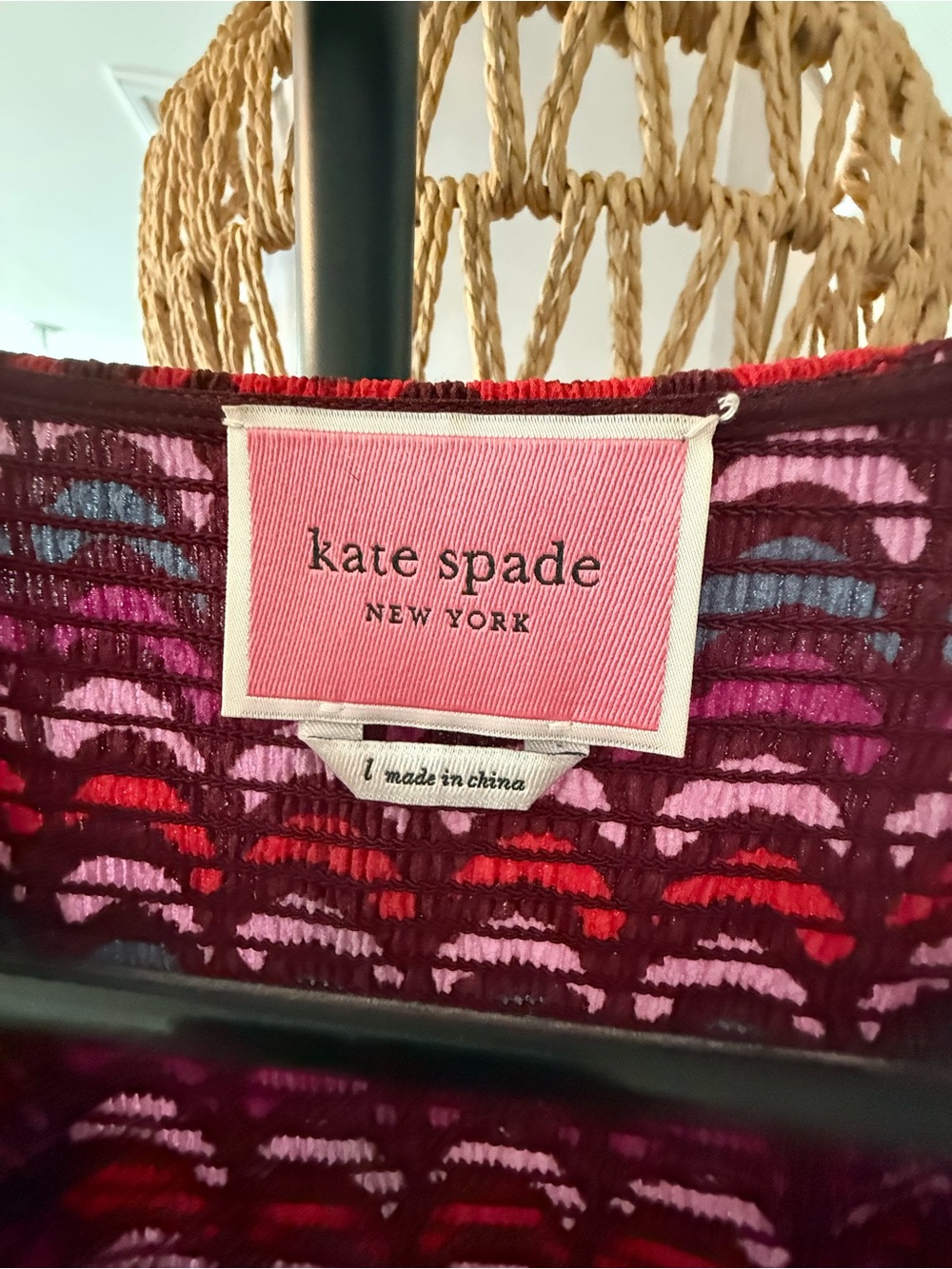 kate spade multicolor women's tote - red, pink & purple pattern